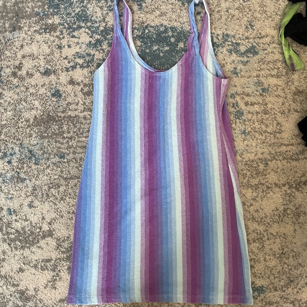 Ecote Purple and Blue Striped Top